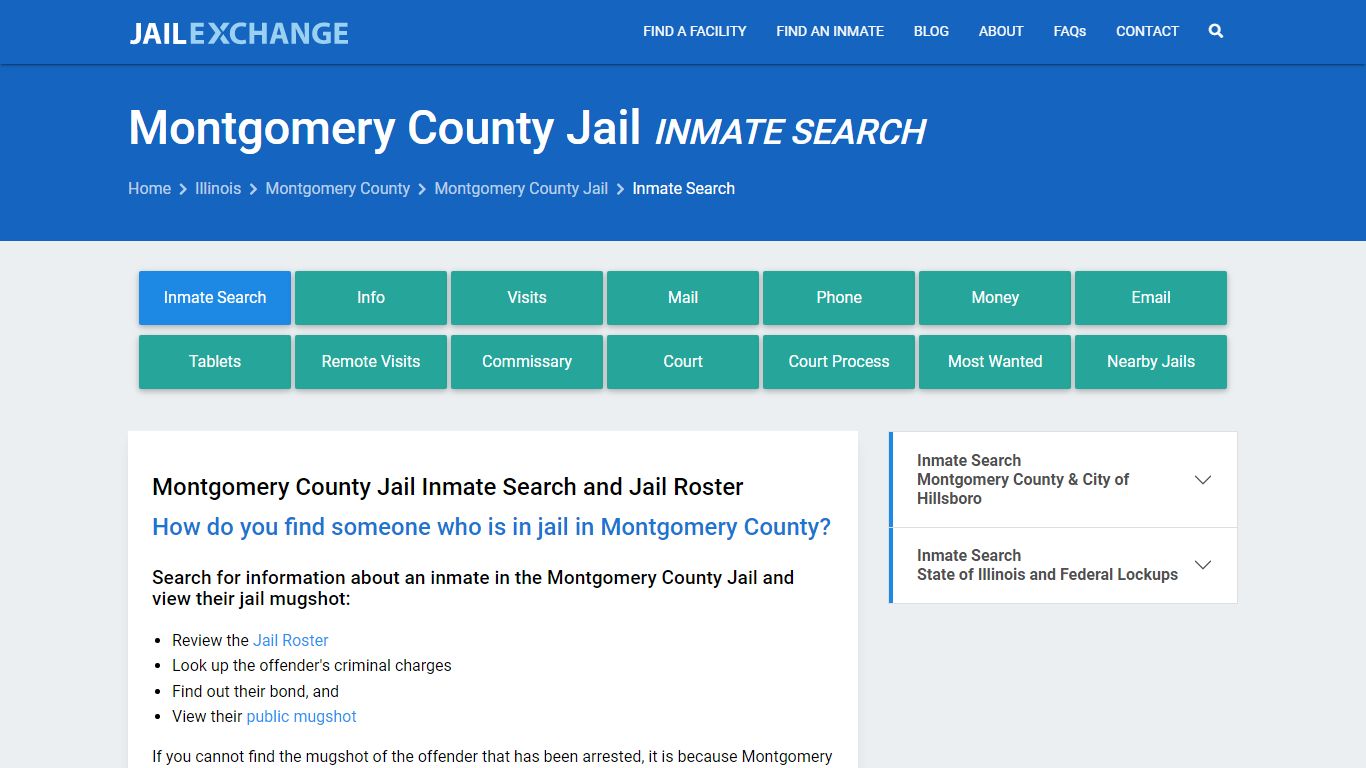 Inmate Search: Roster & Mugshots - Montgomery County Jail, IL
